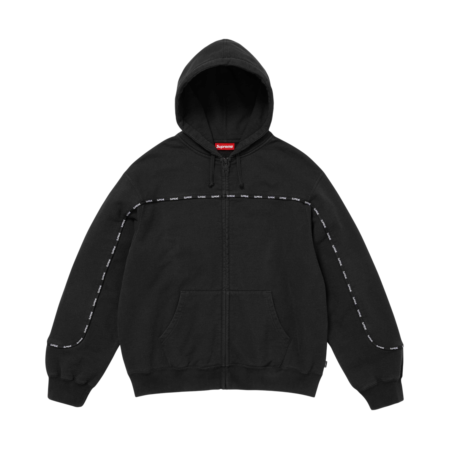 Piping Zip Up Hooded Sweatshirt